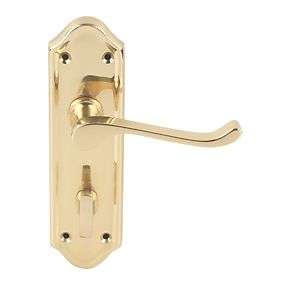 Sherborne LOB WC Door Handles Pair Polished Brass - £4.24 + free Click and Collect @ Screwfix