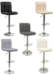 Chrome Metal Base & Gas Lift Faux Leather Bar Stool Swivel £27.53 delivered with code @ neodirect / ebay