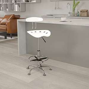 Flash Furniture Drafting Stool, Metal, White, 50.8 x 43.82 x 104.14 cm £18.99 (+£4.49 non-prime) @ Amazon
