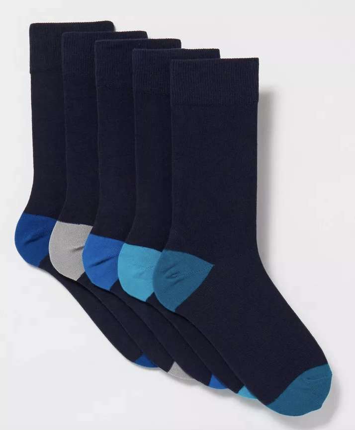 Debenhams - 5 pack of Mens socks - Navy (size L) - £3.60 delivered next ...