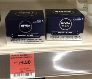 Nivea For men Intensive 50ml instore £4.50 @ Sainsbury's (Luton)