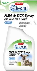 Bob Martin Clear | Flea Spray for Cats, Dogs and Home (300 ml) £5.00 Prime ( + £4.49 Non Prime ) @ Amazon