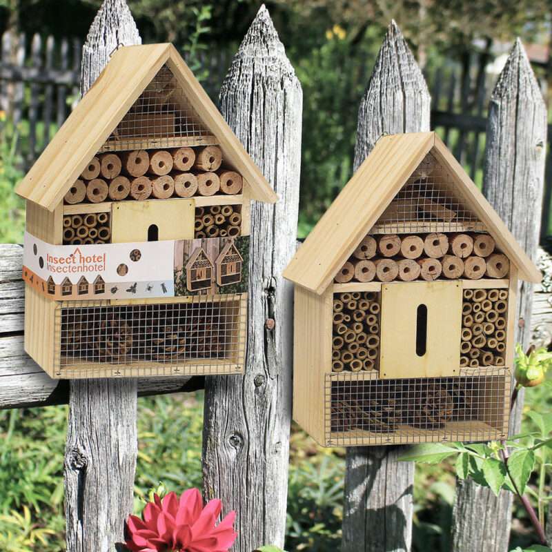 Wooden Insect Bee Hotel With Hanging Loop Delivered