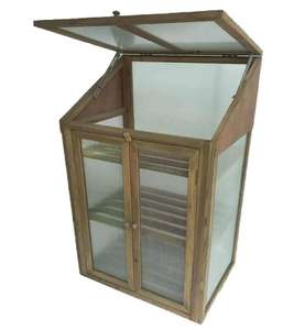 Wooden Greenhouse (H120 x W69 x D49cm) - £60 Free click & collect in limited locations / Delivery within 14 days @ Homebase