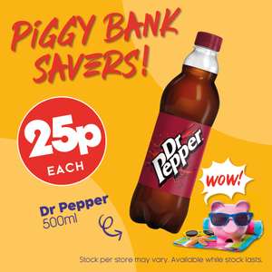 Piggy Bank Savers eg Dr Pepper 500ml only 25p / Kelloggs Corn Flakes 550g only 75p (Membership Required) @ The Company Shop