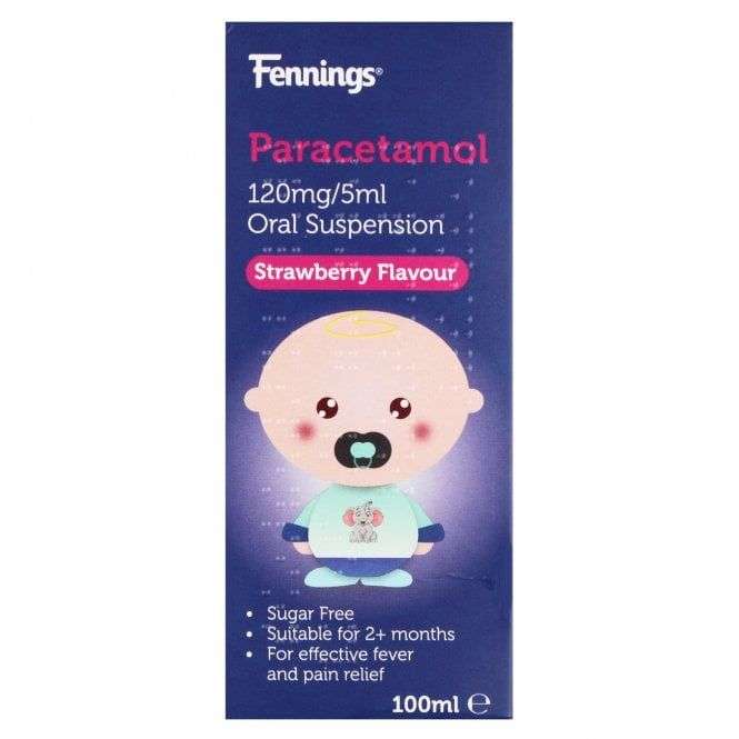 Paracetamol 120mg/5ml Oral Suspension Strawberry Flavour 100ml, 99p @ Home Bargains (Basildon)