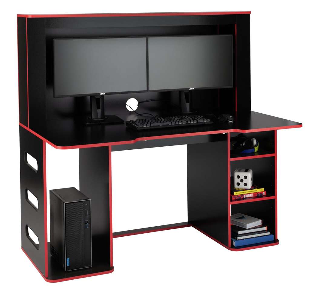 Cornex Gaming Desk (Black) - W140cm x D80cm x H135cm - Â£96 (delivery Â£6