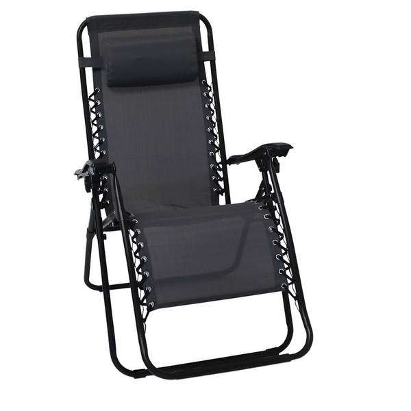 2 X Reclining Metal Sun Lounger In Grey 30 15 A Free And Collect Or 6 Delivery Homebase Hotukdeals - Textoline Reclining Garden Chair Argos