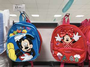 Samsonite Disney’s Mickey and Minnie Mouse kids Backpacks @ Home Bargains Thurrock - £3.49 each