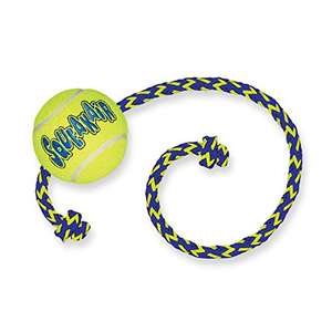 KONG - Squeakair Ball with Rope - Dog Toy Premium Squeak Tennis Balls £3.29 + £4.49 NP Sold by iServe EU and Fulfilled by Amazon