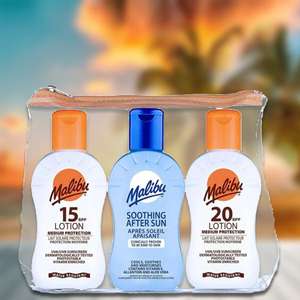 Various Malibu Lotions - Sun Lotion & Aftersun - £2 each delivered at Yankee Bundles