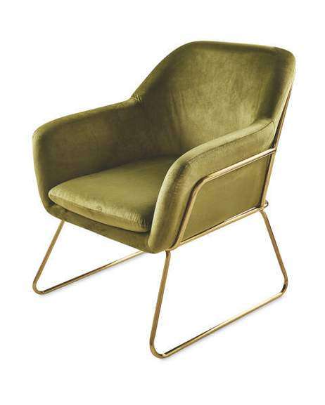 Kirkton House metal framed armchair in olive or pink velvet for £74.94 delivered (mainland UK) @ Aldi