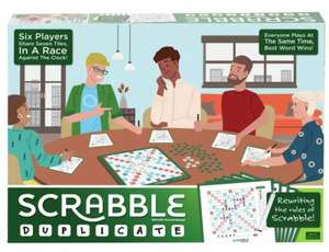 Scrabble Duplicate Board Game now £4.50 with Free Click and collect from Argos