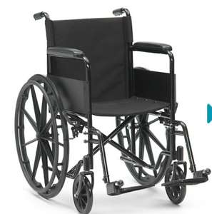 Livewell Black Sport Self Propel Aid Mag Wheels Folding Steel Wheelchair - £75.99 with VAT relief (UK Mainland) @ livewell-today / eBay