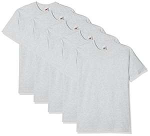 Fruit of the Loom Men's T-Shirts Heather Grey (Pack of 5) XL - - £6.59 (Usually dispatched within 1 to 2 months.) + £4.49 NP @ Amazon