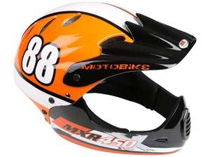 Motobike MXR450 Full Face Kids Bike Helmet - Orange (54-58cm) £12.50 (Free collection) @ Halfords
