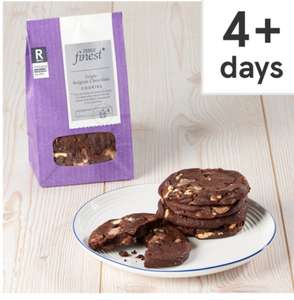 Finest* Triple Chocolate, Shortbread, White Chocolate & Honeycomb, Chocolate Orange Cookies 4 Pack £1 @ Tesco