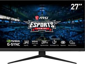 MSI Optix G273QF 27in QHD Rapid IPS 165Hz 1ms G-SYNC Compatible Gaming Monitor £242.50 delivered with code @ Fashion World