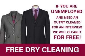 Free dry cleaning for unemployed from Timpson Dry Cleaners