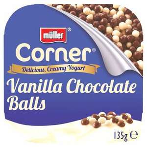 Muller Corner Vanilla Yogurt with Chocolate Balls 55p each or 10 for £3.50 @ Asda