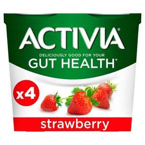 Activia Yoghurt half price, Various flavours(Rhubarb/Strawberry/Peach/Vanila) 4×115g - £1 @ Sainsbury's