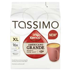 Tassimo Kenco XL Americano Grande x 16 DISC 144g Best Before 20 July 2021 - £3 each (minimum basket £22.50 + £3 delivery) @ Approved Foods