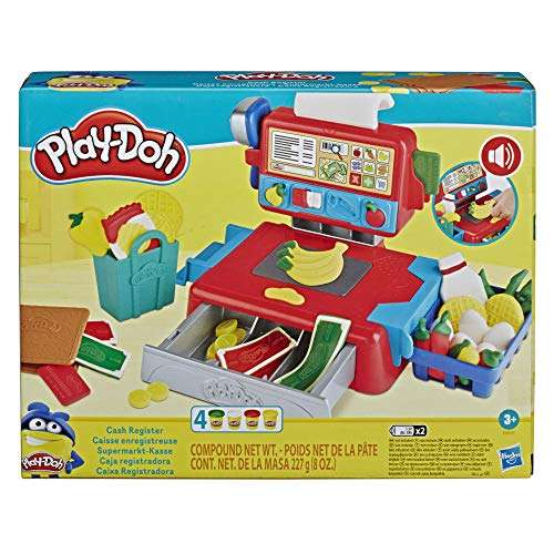 Play-Doh Cash Register Toy with Sounds/Play Food Accessories & 4 Non-Toxic Colours £5 Prime (+£4.49 NP) @ Amazon