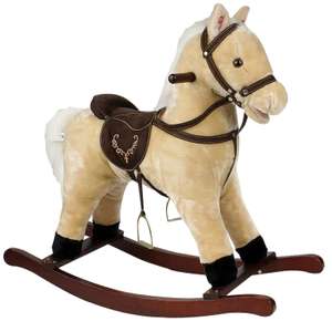 Beige Kids Plush Rocking Horse £44 delivered at Weeklydeals4less