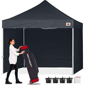 ABCCANOPY Ez Pop Up Canopy Tent with Sidewalls Commercial -Series, Black - £161.45 Sold by #1 instant gazebo & Fulfilled by Amazon