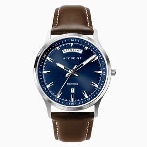 Accurist Men's Brown Leather Strap Watch £31.99 with code @ H Samuel