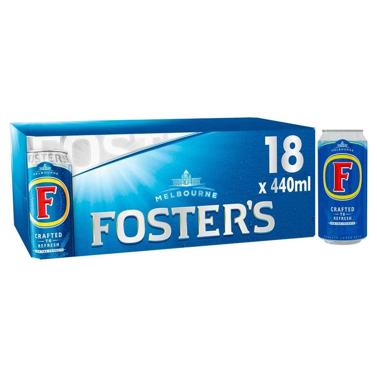 Foster's Lager Beer Cans 18 x 440ml - 2 packs for £20 @ Morrisons