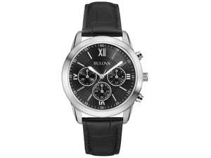 Bulova 96A173 Classic Chronograph Black Leather Watch £69.99 @ F Hinds