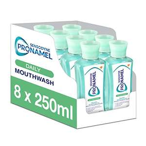 Sensodyne Pronamel Mouthwash, Alcohol Free Daily Enamel Care Mouthwash 250 ml, Pack of 8 £12 Prime at Amazon (+£4.99 non Prime)