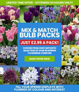 Mix & Match Bulb Packs For ONLY £2.99 (plus £4.99 Del) @ Suttons Seeds