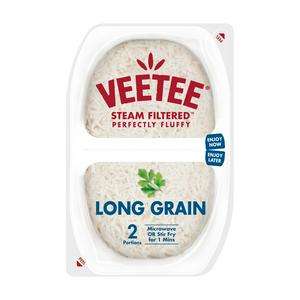 Veetee Heat & Eat Long Grain/Basmati Rice Pots x 2 85p Sainsbury's (Hamilton)