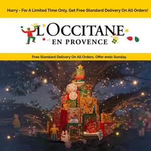 Free Delivery with No Minimum Spend + Free Gift Wrap & Festive Samples @ L'Occitane