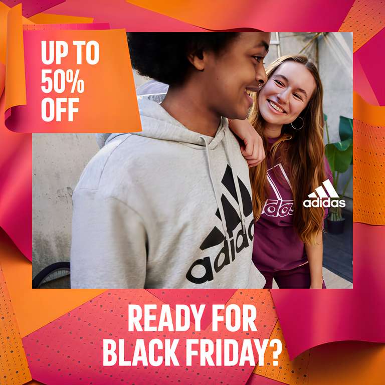 adidas up to 50% Off Black Friday Sale + 30% Off Full Price items, or 15% off Sale items using code @ adidas