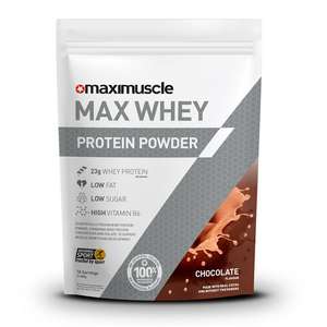 4.3 kg (480 g x 9) Whey Protein Powder (BBE 30/11/21) Chocolate or Strawberry £40.50 with code Free Delivery @ Maximuscle