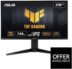 TUF Gaming VG28UQL1A 28in 4K Ultra HD, 144Hz, NVIDIA G-Sync Monitor £749.99 + £3.98 delivery (£678.97 using code with BNPL) at Very