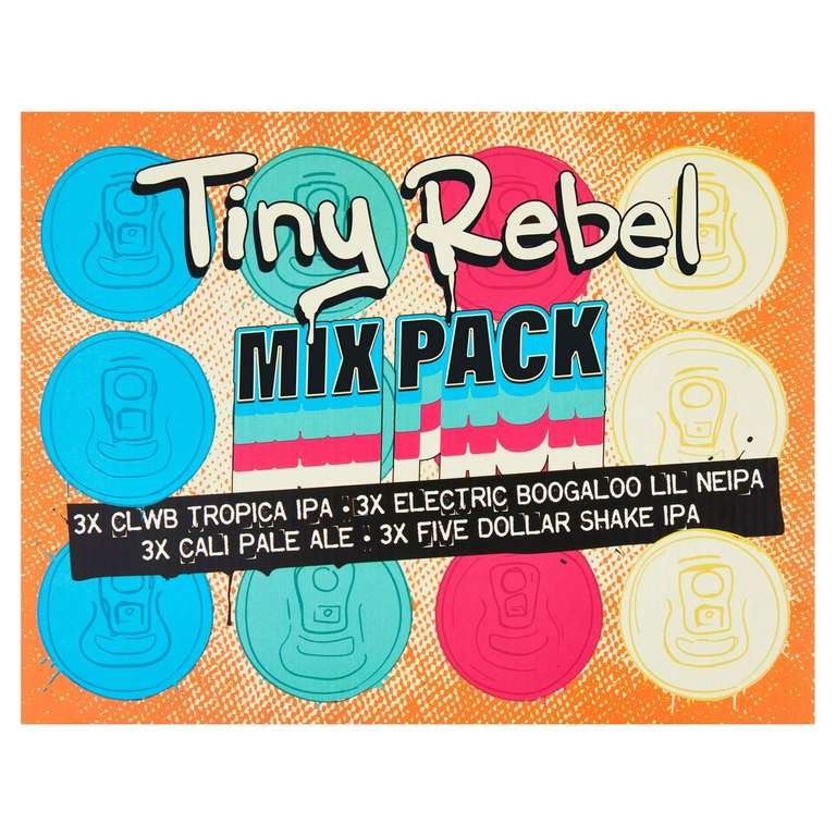Tiny Rebel 330ml x 12 cans mixed pack craft beer for £15 at Sainsbury's