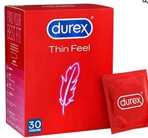 Durex Thin Feel Bulk Condoms, Pack of 30 (Packaging May Vary) - £8.59 (+£4.49 Non Prime) @ Amazon