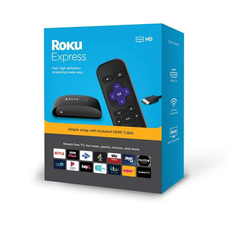 Roku Express HD Streaming Media Player £13.99 (free click and collect) @ Currys