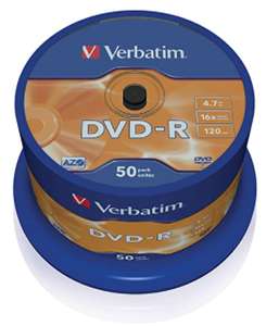 Verbatim DVD-R 50 pack spindle £1 in store Sainsbury’s Brookwood
