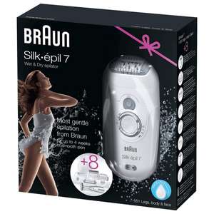 Braun Silk-Epil 7 7-561 Epilators for Women + 8 Extras Including Bikini Trimmer - £59.99 @ Amazon