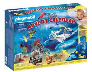Get 2 Playmobil Avent Calendars + Bauble for £26.68 - City Action Police Diving 70776 / Magical Mermaids 70777 @ Fenwick