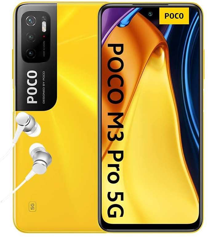 Poco M3 Pro 5G - Smartphone 4+64GB, 6.5" FHD+ 90Hz DotDisplay, MediaTek Dimensity 700 5G, 48MP AI triple camera, 5000mAh £139 @ Amazon