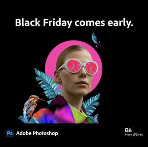 Adobe Photography Plan (Photoshop & Lightroom) £8.32/month via Adobe UK