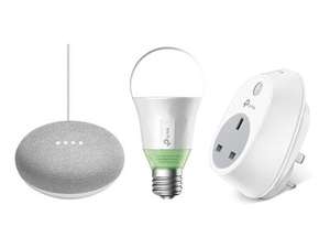 Google Home Mini Kit - includes Kasa Smart Wi-Fi LED Bulb (E27) and Kasa Smart Wi-Fi Plug - £29 delivered @ BT Shop