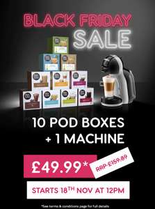 Dolce Gusto Mini Me + 10 boxes of coffee - £49.99 @ Nescafe Dolce Gusto