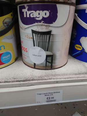 Trago Gloss Paint 2.5 litre £2.94 at Trago Newton Abbot
